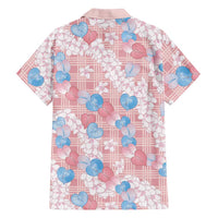 Anthurium Plumeria Lei Pastel Family Matching Tank Maxi Dress and Hawaiian Shirt Pink Hawaiian Splendid Palaka