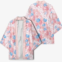 Anthurium Plumeria Lei Pastel Kimono Pink Hawaiian Splendid Palaka LT01 - Polynesian Pride