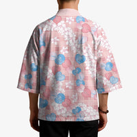 Anthurium Plumeria Lei Pastel Kimono Pink Hawaiian Splendid Palaka LT01 - Polynesian Pride