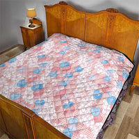 Anthurium Plumeria Lei Pastel Quilt Pink Hawaiian Splendid Palaka LT01 - Polynesian Pride