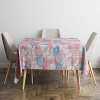 Anthurium Plumeria Lei Pastel Tablecloth Pink Hawaiian Splendid Palaka