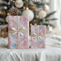 Anthurium Plumeria Lei Pastel Wrapping Paper Pink Hawaiian Splendid Palaka LT01 - Polynesian Pride