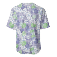 Anthurium Plumeria Lei Pastel Baseball Jersey Purple Hawaiian Splendid Palaka LT01 - Polynesian Pride