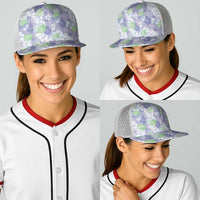 Anthurium Plumeria Lei Pastel Baseball Net Cap Purple Hawaiian Splendid Palaka LT01 - Polynesian Pride
