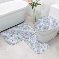 Anthurium Plumeria Lei Pastel Bathroom Set Purple Hawaiian Splendid Palaka