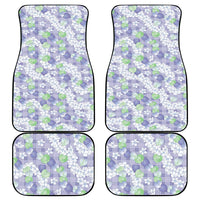 Anthurium Plumeria Lei Pastel Car Mats Purple Hawaiian Splendid Palaka