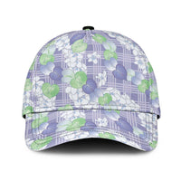 Anthurium Plumeria Lei Pastel Classic Cap Purple Hawaiian Splendid Palaka LT01 Universal Fit Purple - Polynesian Pride