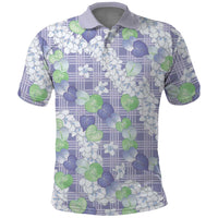 Anthurium Plumeria Lei Pastel Polo Shirt Purple Hawaiian Splendid Palaka