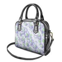 Anthurium Plumeria Lei Pastel Shoulder Handbag Purple Hawaiian Splendid Palaka LT01 - Polynesian Pride