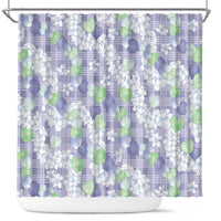 Anthurium Plumeria Lei Pastel Shower Curtain Purple Hawaiian Splendid Palaka