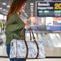 Anthurium Plumeria Lei Pastel Travel Bag Purple Hawaiian Splendid Palaka