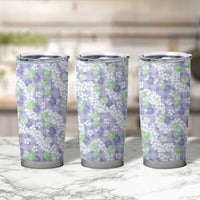 Anthurium Plumeria Lei Pastel Tumbler Cup Purple Hawaiian Splendid Palaka
