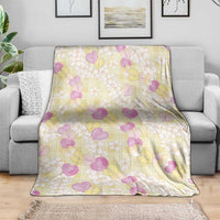 Anthurium Plumeria Lei Pastel Blanket Yellow Hawaiian Splendid Palaka