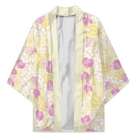 Anthurium Plumeria Lei Pastel Kimono Yellow Hawaiian Splendid Palaka LT01 Unisex Yellow - Polynesian Pride