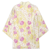 Anthurium Plumeria Lei Pastel Kimono Yellow Hawaiian Splendid Palaka LT01 - Polynesian Pride