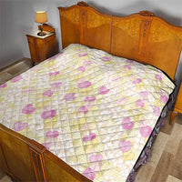 Anthurium Plumeria Lei Pastel Quilt Yellow Hawaiian Splendid Palaka LT01 - Polynesian Pride