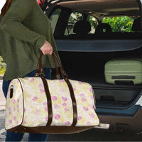 Anthurium Plumeria Lei Pastel Travel Bag Yellow Hawaiian Splendid Palaka