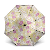 Anthurium Plumeria Lei Pastel Umbrella Yellow Hawaiian Splendid Palaka LT01 One Size Folded 11.42 inch Opened Diameter 37.4 inch Yellow - Polynesian Pride