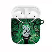 Maori Matariki Manaia Kakariki AirPods Case Maori Kowhaiwhai Pattern Galaxy LT01 Green - Polynesian Pride