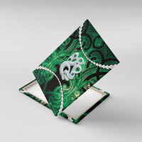 Maori Matariki Manaia Kakariki Canvas Wall Art Maori Kowhaiwhai Pattern Galaxy LT01 With Frame Green - Polynesian Pride