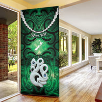 Personalised Maori Matariki Manaia Kakariki Door Cover Maori Kowhaiwhai Pattern Galaxy