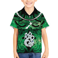 Personalised Maori Matariki Manaia Kakariki Hawaiian Shirt Maori Kowhaiwhai Pattern Galaxy