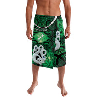Personalised Maori Matariki Manaia Kakariki Lavalava Maori Kowhaiwhai Pattern Galaxy LT01 Green - Polynesian Pride