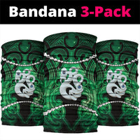 Maori Matariki Manaia Kakariki Neck Gaiter Maori Kowhaiwhai Pattern Galaxy LT01 package One Size: 25*50cm Green - Polynesian Pride