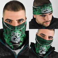 Maori Matariki Manaia Kakariki Neck Gaiter Maori Kowhaiwhai Pattern Galaxy LT01 - Polynesian Pride