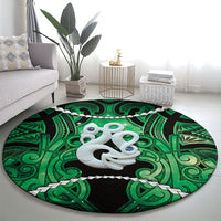 Maori Matariki Manaia Kakariki Round Carpet Maori Kowhaiwhai Pattern Galaxy LT01 - Polynesian Pride