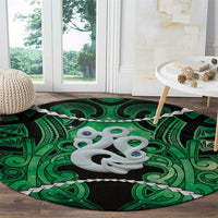 Maori Matariki Manaia Kakariki Round Carpet Maori Kowhaiwhai Pattern Galaxy LT01 - Polynesian Pride
