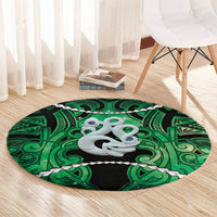 Maori Matariki Manaia Kakariki Round Carpet Maori Kowhaiwhai Pattern Galaxy LT01 - Polynesian Pride