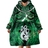 Personalised Maori Matariki Manaia Kakariki Wearable Blanket Hoodie Maori Kowhaiwhai Pattern Galaxy LT01 - Polynesian Pride