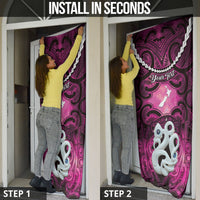 Personalised Maori Matariki Manaia Mawhero Door Cover Maori Kowhaiwhai Pattern Galaxy