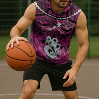 Personalised Maori Matariki Manaia Mawhero Sleeveless Hoodie Maori Kowhaiwhai Pattern Galaxy