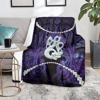 Maori Matariki Manaia Waiporoporo Blanket Maori Kowhaiwhai Pattern Galaxy LT01 - Polynesian Pride