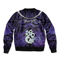 Personalised Maori Matariki Manaia Waiporoporo Bomber Jacket Maori Kowhaiwhai Pattern Galaxy LT01 - Polynesian Pride