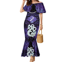 Personalised Maori Matariki Manaia Waiporoporo Family Matching Mermaid Dress and Hawaiian Shirt Maori Kowhaiwhai Pattern Galaxy
