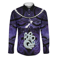 Personalised Maori Matariki Manaia Waiporoporo Family Matching Tank Maxi Dress and Hawaiian Shirt Maori Kowhaiwhai Pattern Galaxy