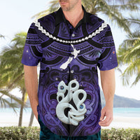 Personalised Maori Matariki Manaia Waiporoporo Hawaiian Shirt Maori Kowhaiwhai Pattern Galaxy LT01 - Polynesian Pride