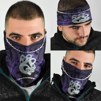 Maori Matariki Manaia Waiporoporo Neck Gaiter Maori Kowhaiwhai Pattern Galaxy