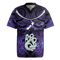 Personalised Maori Matariki Manaia Waiporoporo Rugby Jersey Maori Kowhaiwhai Pattern Galaxy