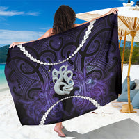 Maori Matariki Manaia Waiporoporo Sarong Maori Kowhaiwhai Pattern Galaxy LT01 One Size 44 x 66 inches Purple - Polynesian Pride