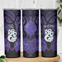 Personalised Maori Matariki Manaia Waiporoporo Skinny Tumbler Maori Kowhaiwhai Pattern Galaxy