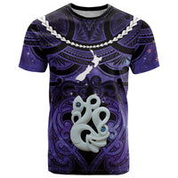 Personalised Maori Matariki Manaia Waiporoporo T Shirt Maori Kowhaiwhai Pattern Galaxy