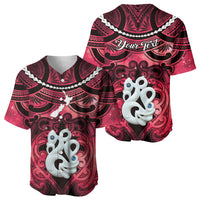 Personalised Maori Matariki Manaia Whero Baseball Jersey Maori Kowhaiwhai Pattern Galaxy LT01 - Polynesian Pride