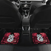 Personalised Maori Matariki Manaia Whero Car Mats Maori Kowhaiwhai Pattern Galaxy LT01 Set 2pcs - Back Red - Polynesian Pride