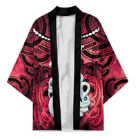 Personalised Maori Matariki Manaia Whero Kimono Maori Kowhaiwhai Pattern Galaxy LT01 Unisex Red - Polynesian Pride