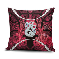 Maori Matariki Manaia Whero Pillow Cover Maori Kowhaiwhai Pattern Galaxy LT01 Red - Polynesian Pride