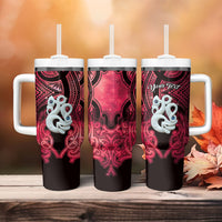 Personalised Maori Matariki Manaia Whero Tumbler With Handle Maori Kowhaiwhai Pattern Galaxy